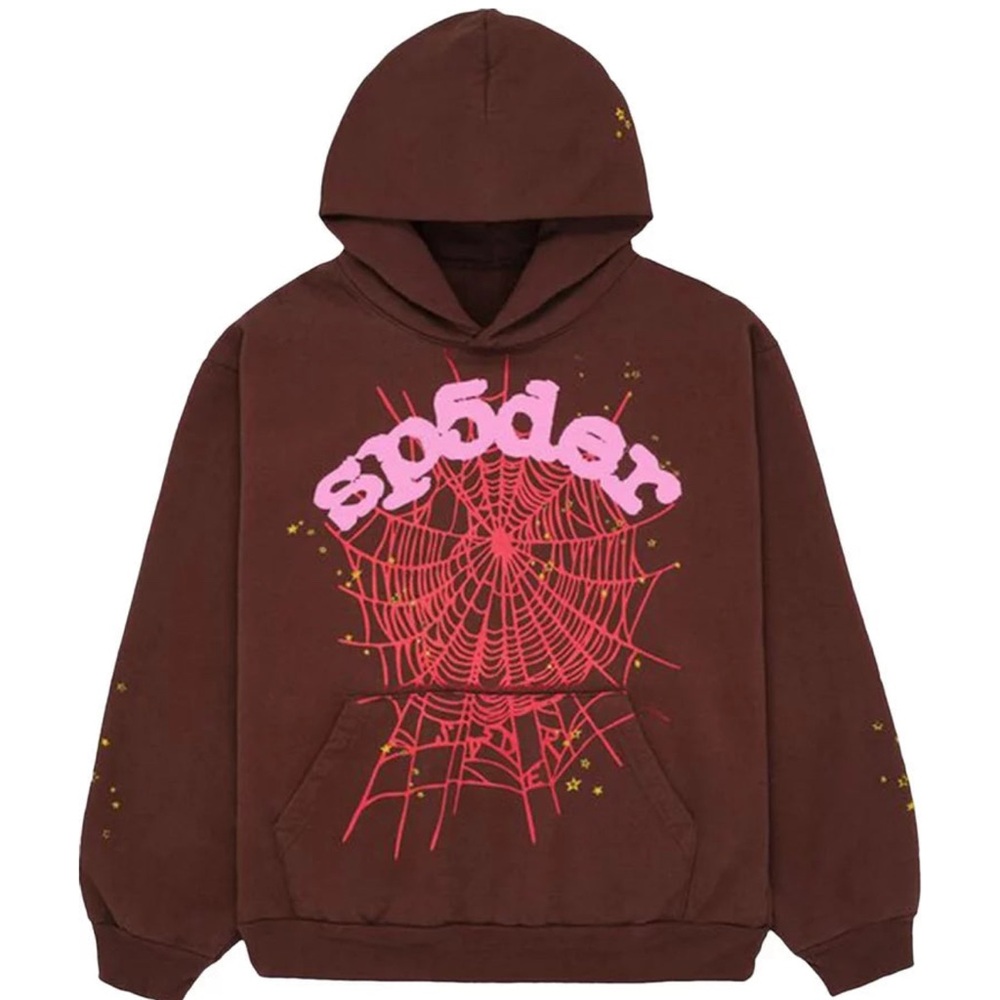 Sp5der Web Hoodie - Brown